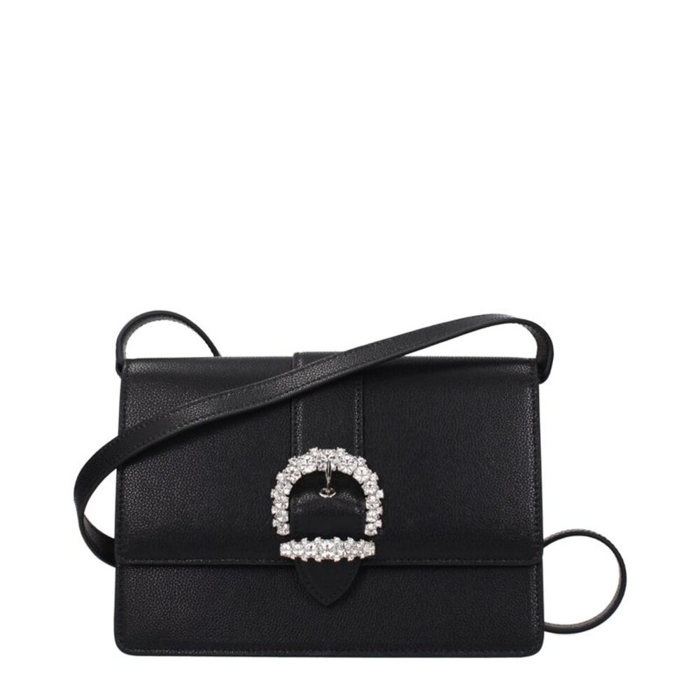 Jimmy Choo Black Leather Crossbody Women's Bag